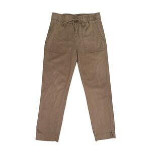 Buffalo David Bitton TENCEL Lyocell Pull-On Utility Pants Tan Small Slit Hem